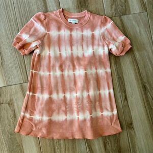 Free Assembly Kids Pink Tie-Dye Puff Sleeve Dress Size M